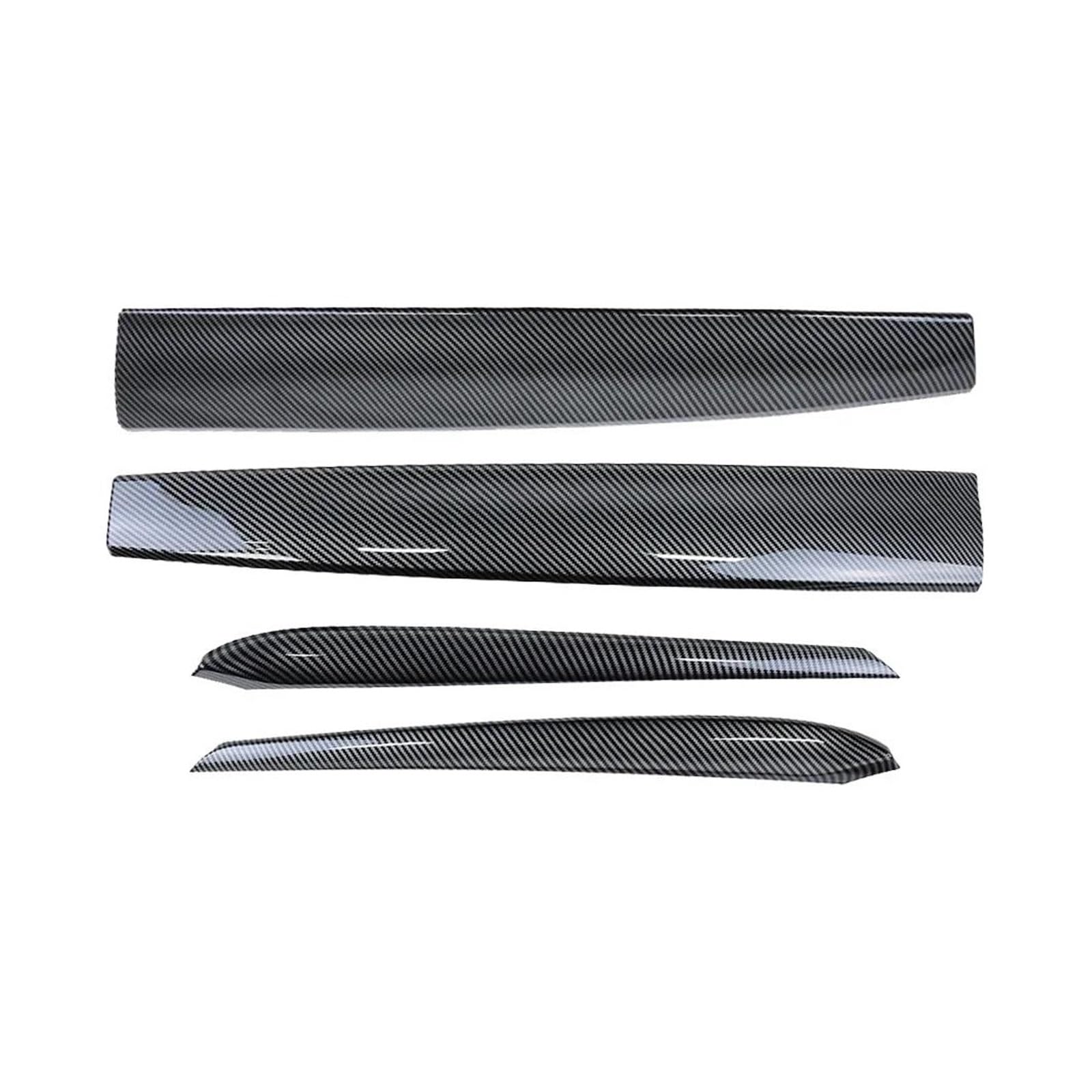 Interieurleisten Interieur Zubehör Für Tesla Für Modell 3 2021 2022 2023 Carbon Fiber ABS Center Console Trim Für Modell Y 2019-2023 Auto Zubehör Auto Dekorative Abdeckung(Bright carbon 4pcs) von KUVIEZ