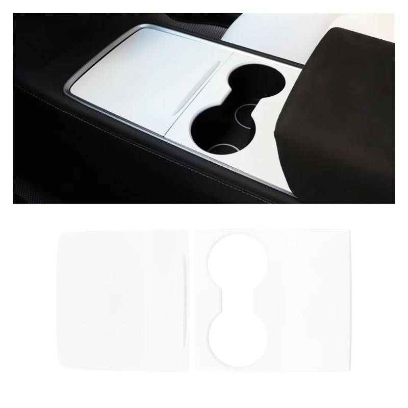 Interieurleisten Interieur Zubehör Für Tesla Für Modell 3 Y Schaltknauf Zentrale Panel Tür Seite Innen Vorne Dashboard Trim Streifen Lenkrad Whift Schutz Abdeckung(2 pcs matte) von KUVIEZ