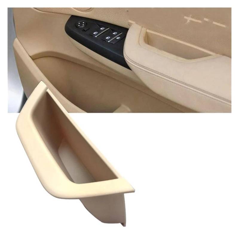 Interieurleisten Interieur Zubehör LHD RHD Innentürgriff Mit Lederbezug Komplettes Set Für X3 X4 F25 F26 2010 2011 2012 2013 2014 2015 2016(Front Right Beige) von KUVIEZ