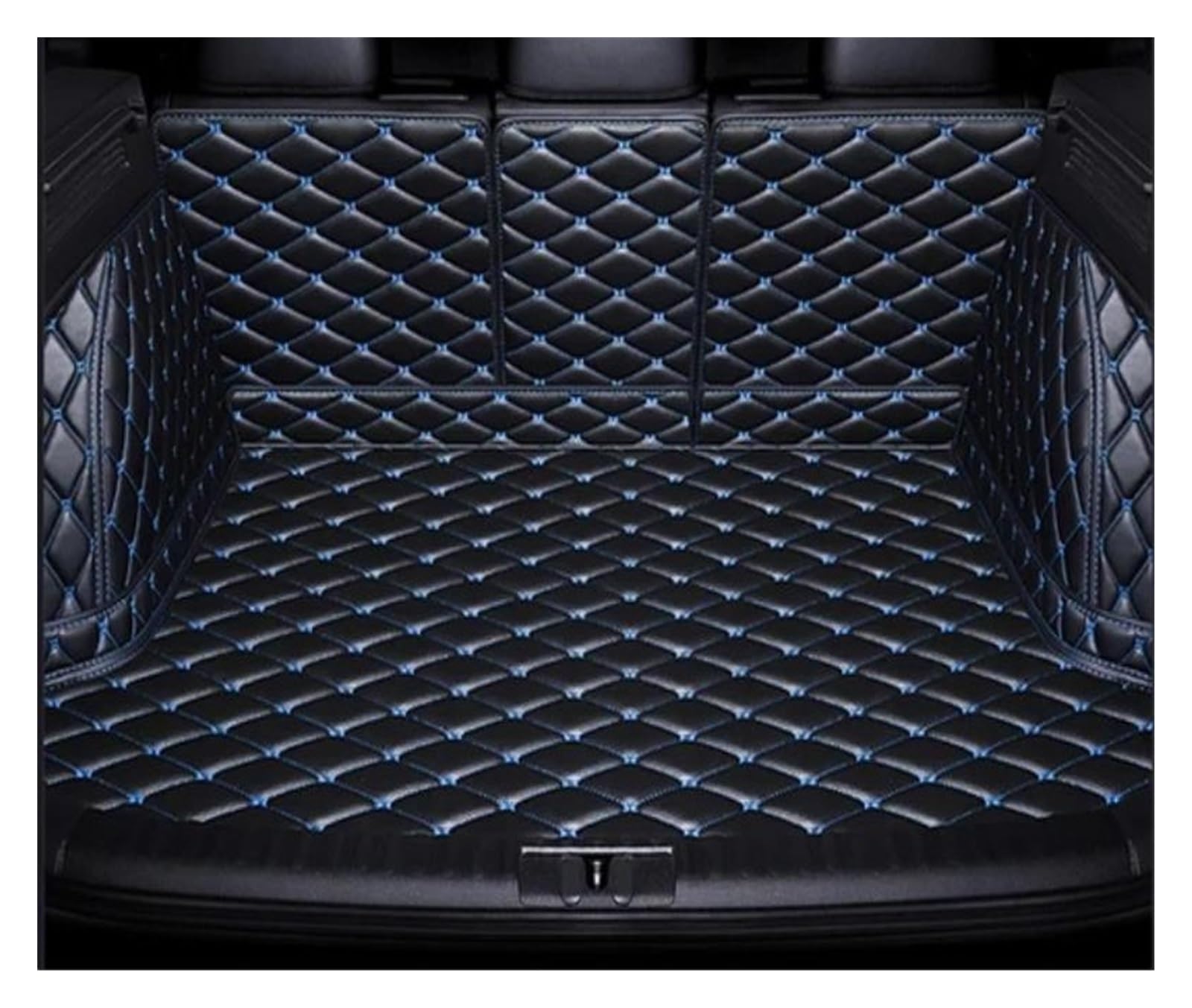 Kofferraumwanne Kofferraummatte Für Ford Für Mustang 2011-2014 2015-2022 Benutzerdefinierte Vollständige Abdeckung Kofferraummatte Autozubehör Auto-Innendetails(Black Blue,2011-2014) von KUVIEZ