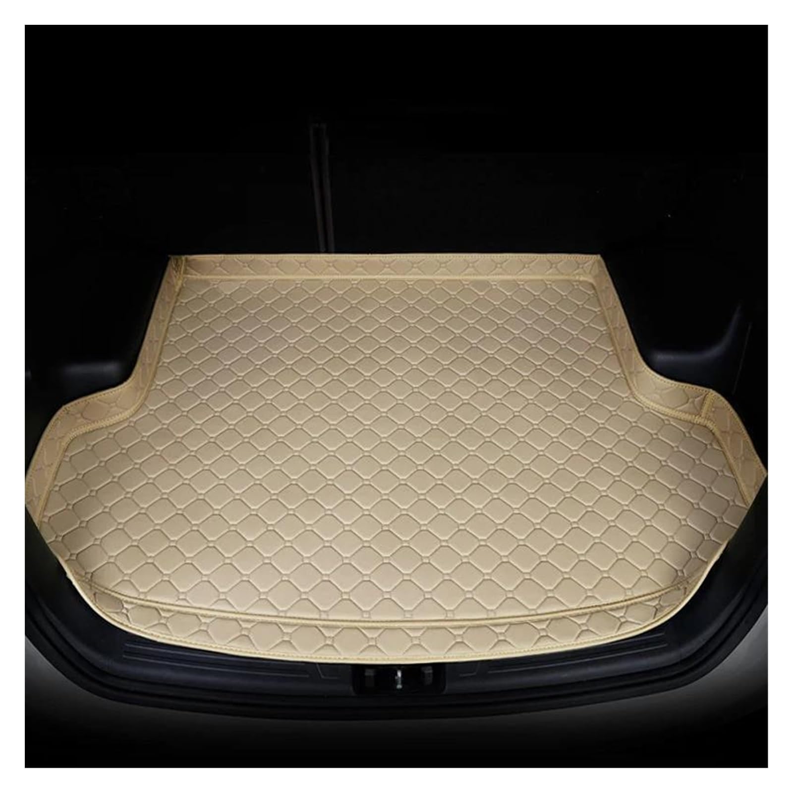 Kofferraumwanne Kofferraummatte Für MG4 EV EH32 2022 2023 2024 Wasserdichter Schutz Kofferraummatten Autozubehör Leder Kofferraummatten(Beige,A Upper Levels) von KUVIEZ