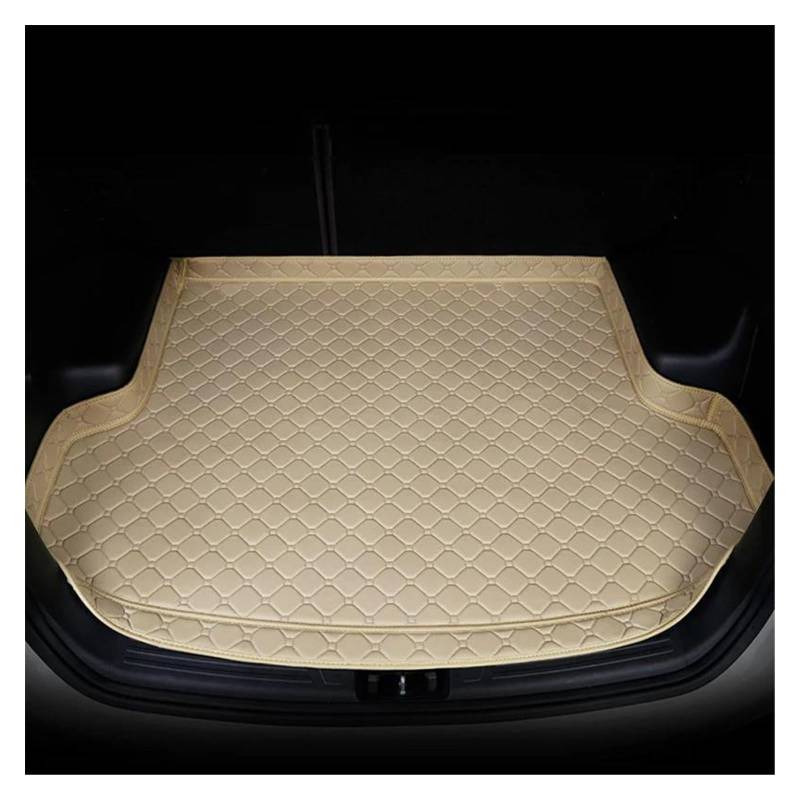 Kofferraumwanne Kofferraummatte Für MG4 EV EH32 2022 2023 2024 Wasserdichter Schutz Kofferraummatten Autozubehör Leder Kofferraummatten(Beige,B Lower Levels) von KUVIEZ