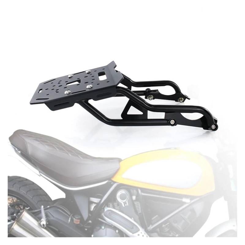 Motorrad Gepäckträger Motorrad-Heckgepäck Aluminium-Heckgepäckträger Für Ducati Für Scrambler 800 Für Sixty2 Für Scrambler Für Desert Für Sled Topplate Stahlstützhalterung von KUVIEZ