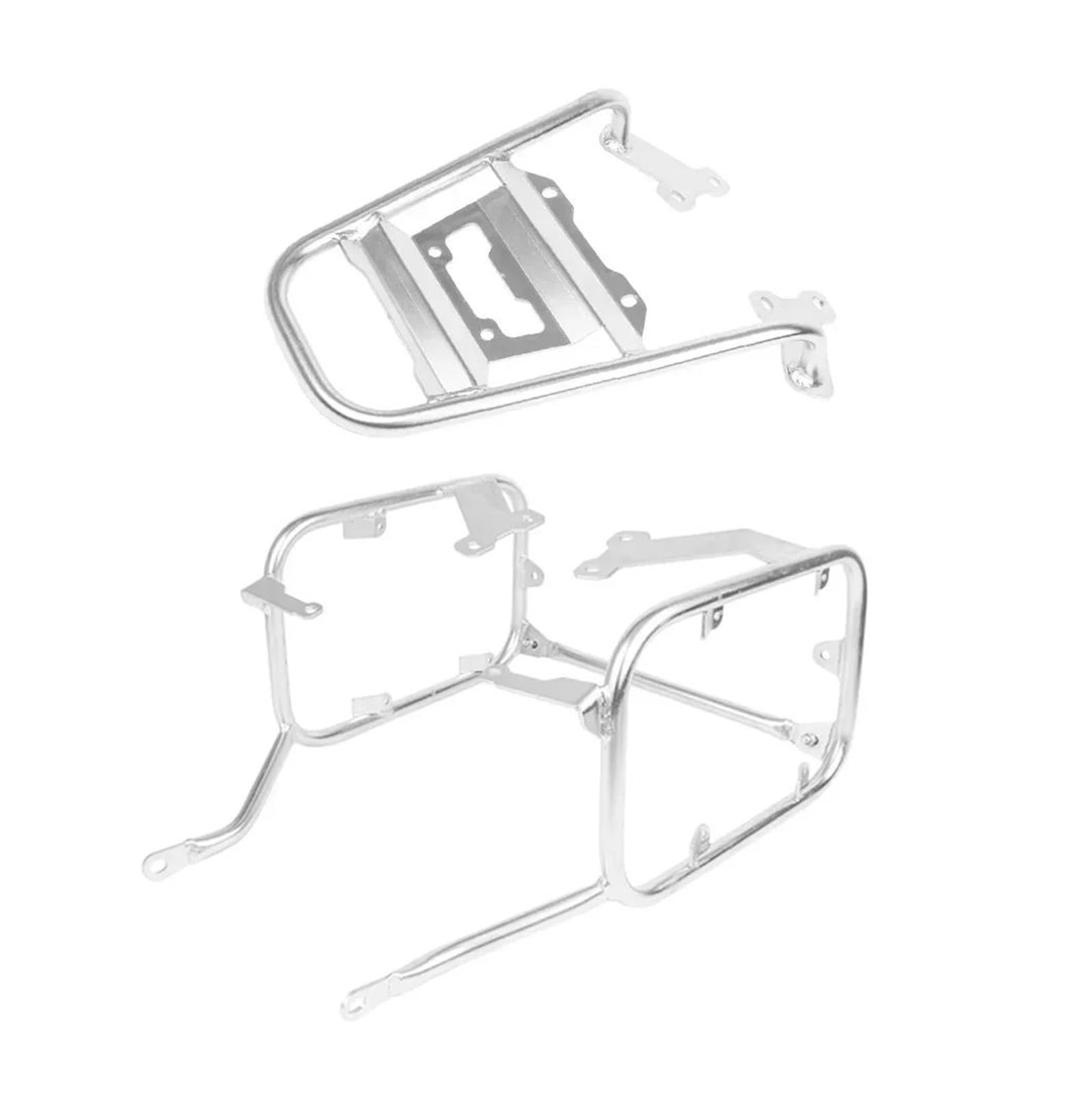 Motorrad Gepäckträger Motorrad-Heckgepäck Für NX400 NX 400 2023-2024 Motorrad Schwanz Box Sattel Sattel Tasche Edelstahl Halterung Top Case Packtaschen Gepäck Rack(Silver One Set) von KUVIEZ