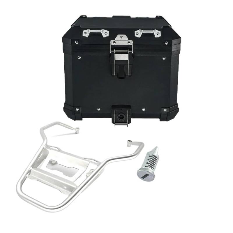 Motorrad Gepäckträger Motorrad-Heckgepäck Für PAN Für Amerika 1250 S PA1250 S Für PANAMERICA1250 2021 2020 Schwanz Top Case Pannier Satteltasche Halter Aluminium Box Gepäck Rack(BK Top case SL Rack) von KUVIEZ