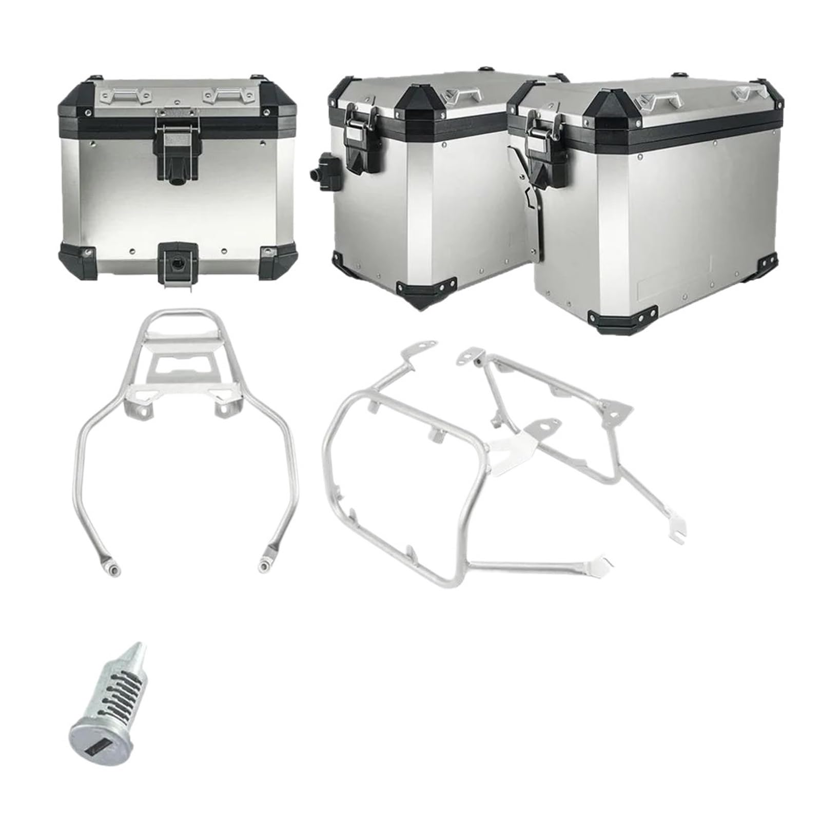 Motorrad Gepäckträger Motorrad-Heckgepäck Für PAN Für Amerika 1250 S PA1250 S Für PANAMERICA1250 2021 2020 Schwanz Top Case Pannier Satteltasche Halter Aluminium Box Gepäck Rack(SL 3 Box SL Rack) von KUVIEZ