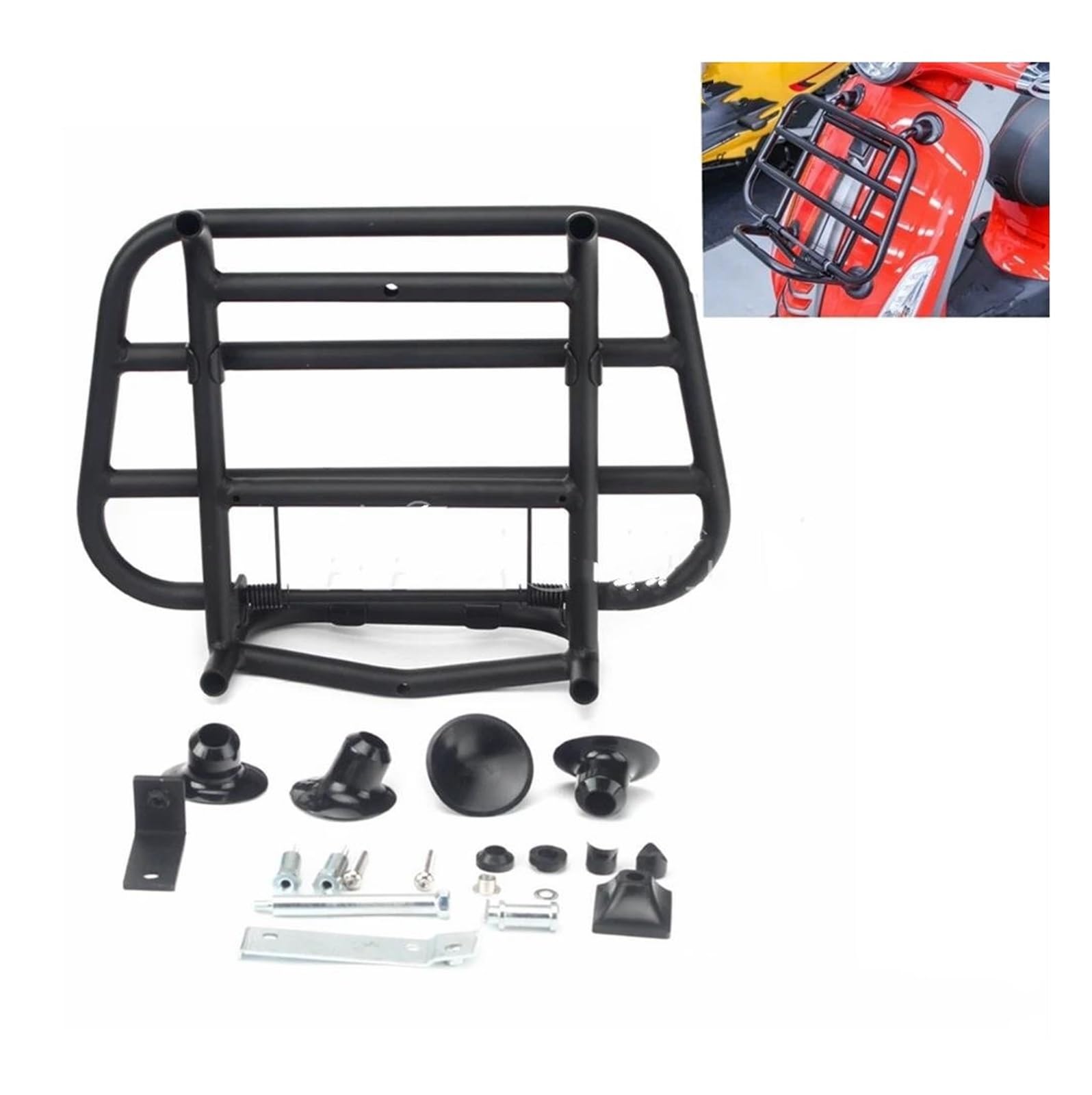 Motorrad Gepäckträger Motorrad-Heckgepäck Für Sprint 150 2017 Für Primavera 150 2015-2019 Motorrad Roller Gepäck Rack Vorne Hinten Klapp Träger Regal Gepäck Halter(Front) von KUVIEZ