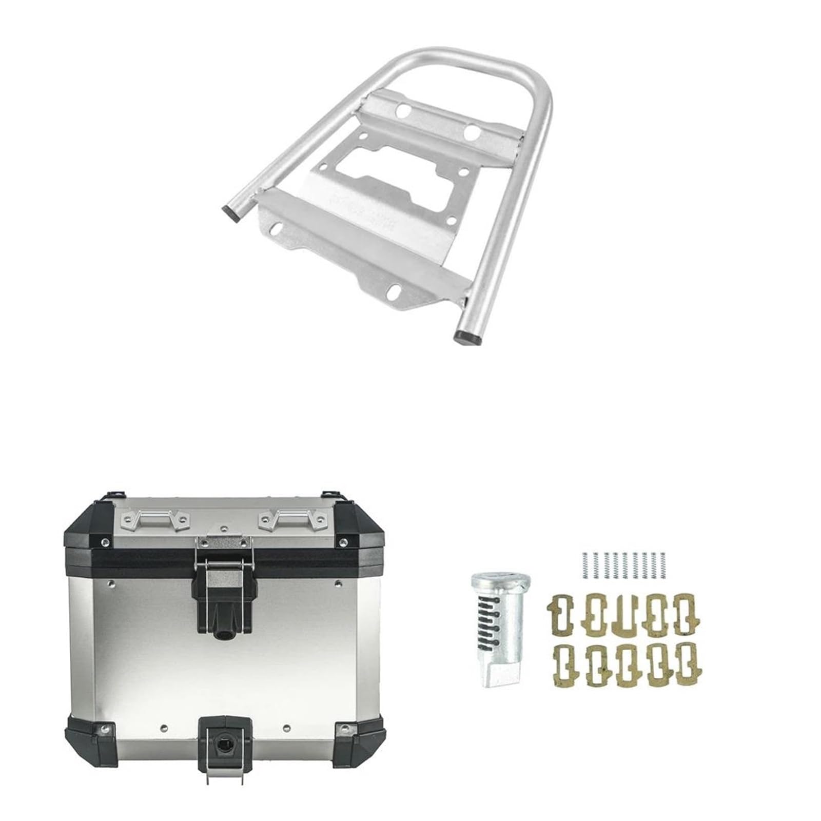 Motorrad Gepäckträger Motorrad-Heckgepäck Für XADV 750 Für XADV750 2017-2019 2020 Edelstahl Halterung Motorrad Packtaschen Top Case Aluminium Satteltasche Rack Gepäck Box(Top case Rack-SL) von KUVIEZ