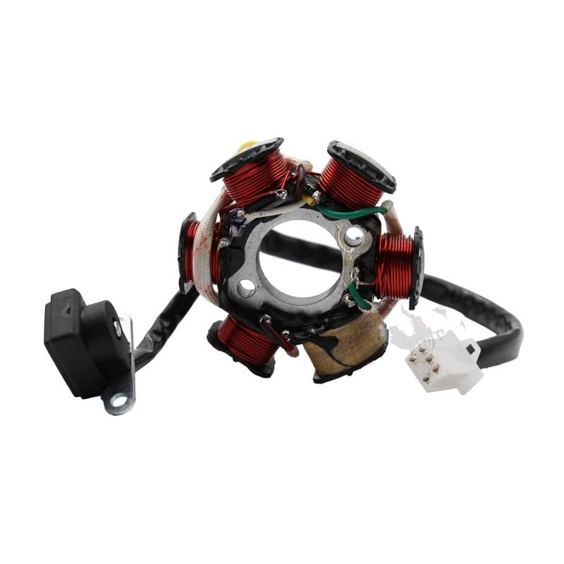 Motorrad Gleichrichter 6 Pole Magneto Schwungrad Stator Für GY6 50 Cc 125 Cc 150 Cc Pit Quad Dirt Bike ATV Buggy Scooter Moped Lichtmaschine Stator von KUVIEZ