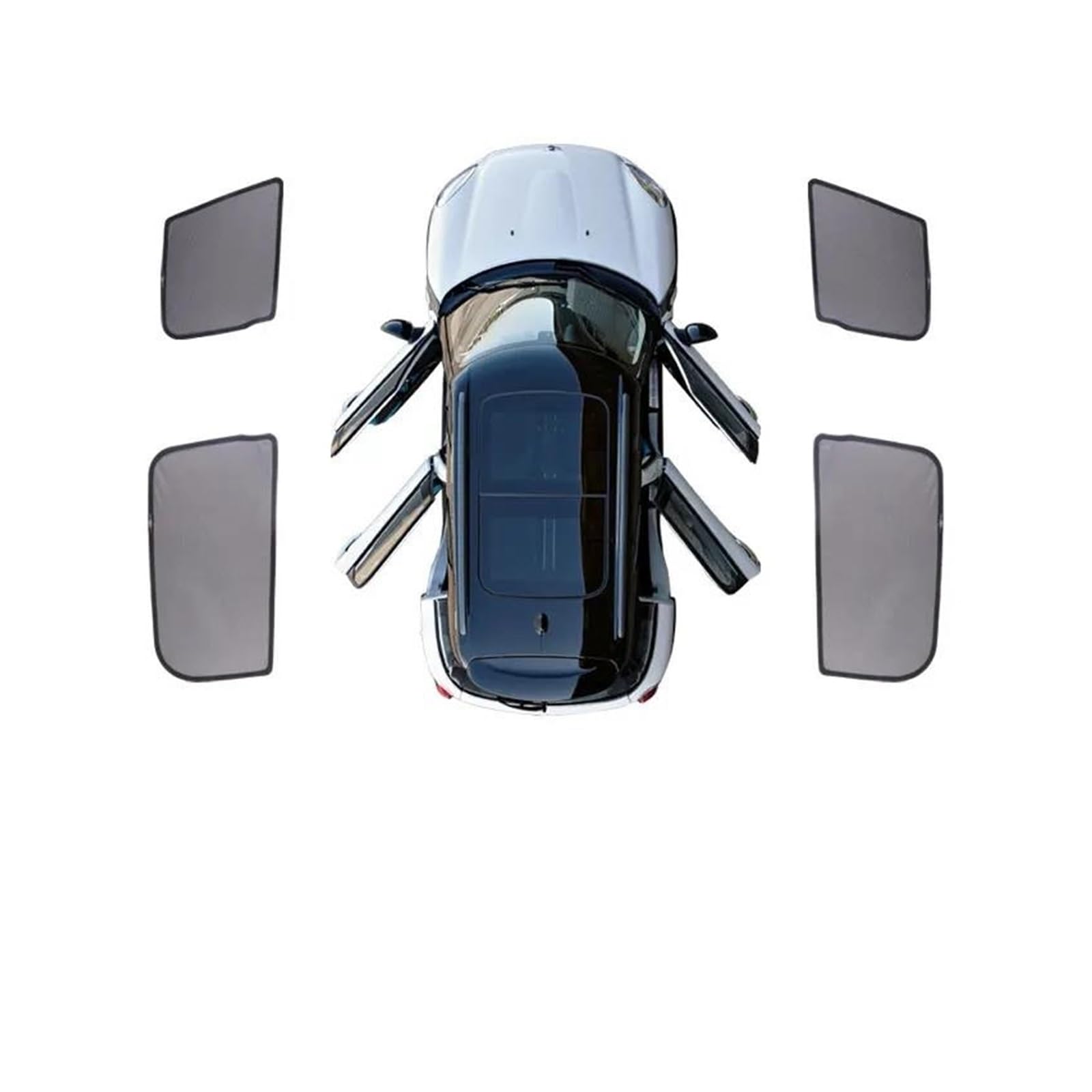 Sonnenblenden Für Mini Für Cooper R60 Visiervorhang Abkühlabdeckung Sonnenschutzisolierung Magnetischer Seitlicher Hinterer Sonnenschutz Autozubehör Sonnenblende Auto(4 Stück) von KUVIEZ