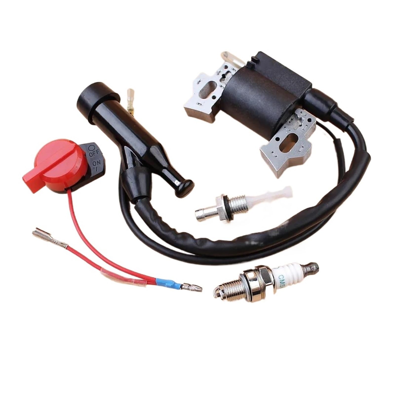 Zündeinheit Zündspule 30500-ZE Zündspule Magneto Zündkerze Starter Schalter Kit Für GX110 GX120 GX140 GX160 GX200 WA20 168F 170F Motor Motor von KUVIEZ