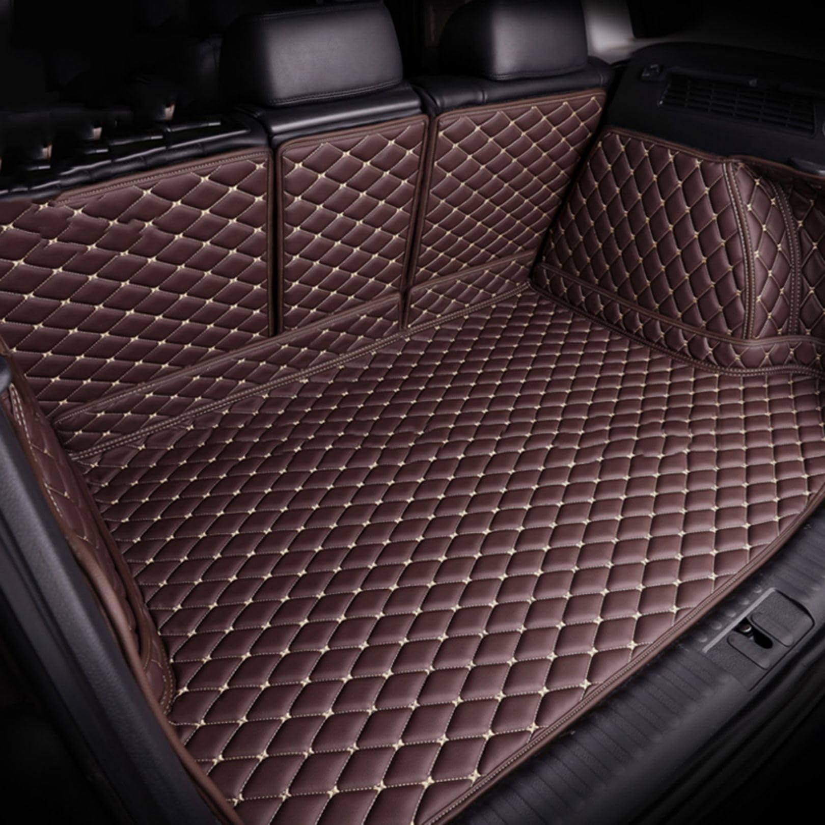 Kofferraum Schutzmatte für Audi A1 Sportback (5-door) 2012-2014 2015 2016, Kofferraumwanne Cargo Schutzmatte Kofferraum rutschfest Auto Zubehör,Coffee von KUYHYNDEW