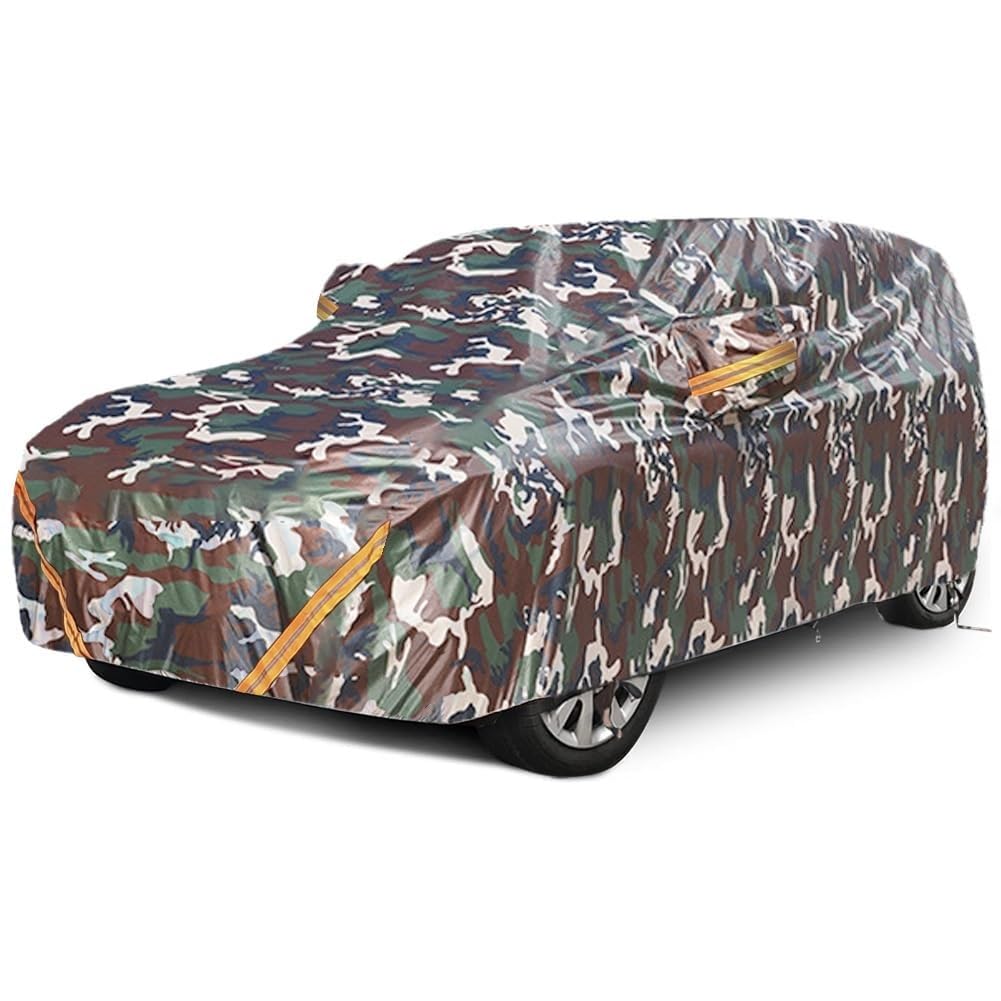 KV-OOGG Autoabdeckung für Dacia Spring 2021-2023, Outdoor Oxford Tuch Volle Abdeckung Regen UV Schutz Staubdicht Winddicht(Camouflage) von KV-OOGG