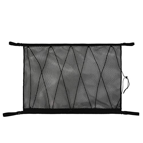 GepäCknetz Auto,Dachnetz Auto SUV Auto Decke lagerung net Pocket Auto dachbeutel interieur Cargo net atmungsaktive netzbeutel Auto steing rending innere zubehör (Color : Black 2) von KVIVI