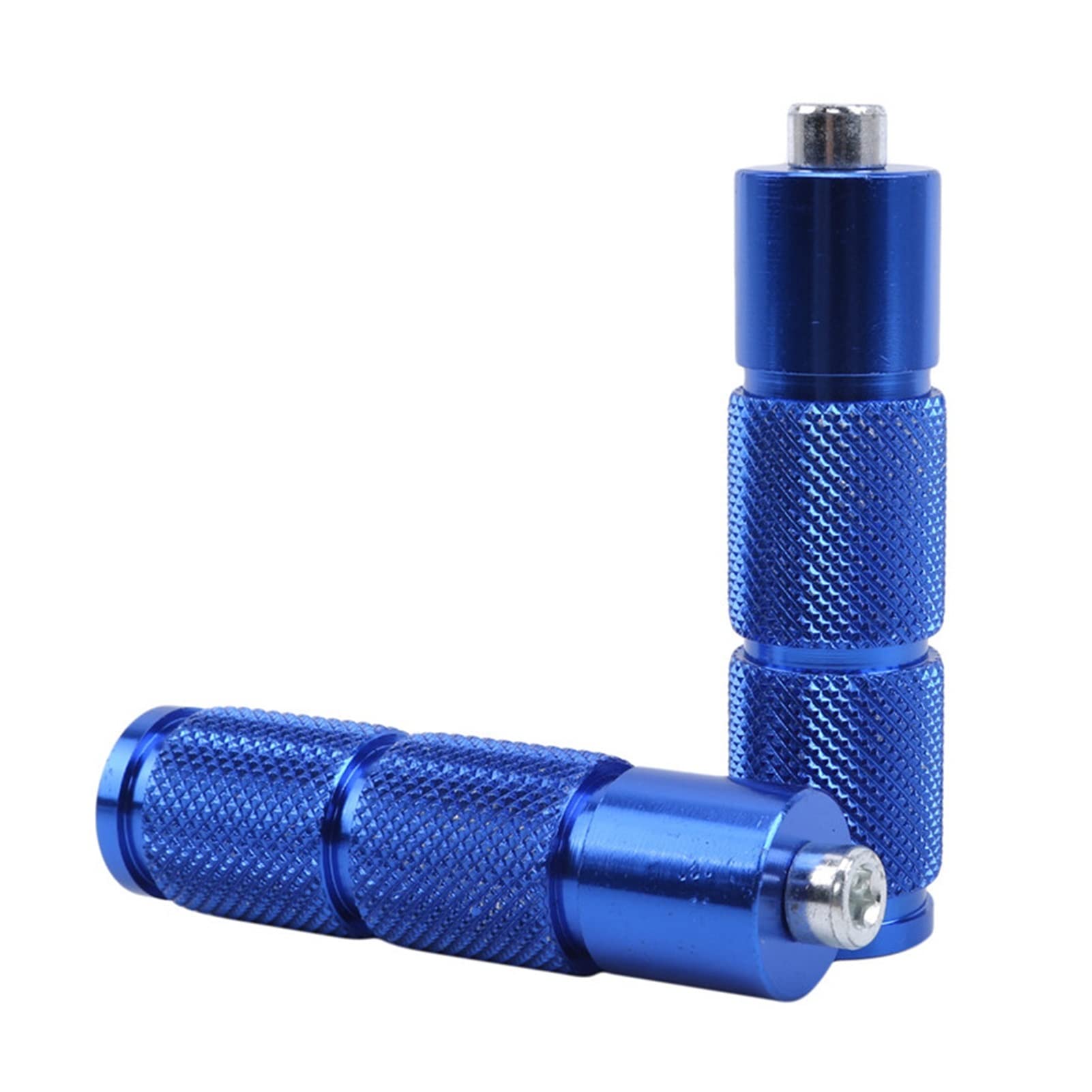 KVKAPLNNTR 8mm cnc. Aluminium Motorrad Racing Bike Fußstütze Fußstütze Pegs Pedale for Universal Motorräder Pedal(Blue) von KVKAPLNNTR