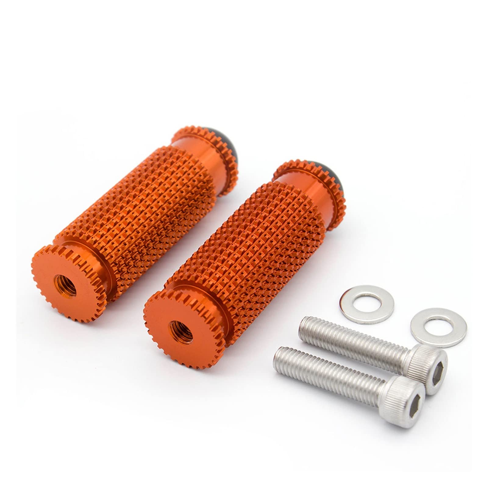 KVKAPLNNTR Aluminium-Motorrad-Gehaltsfeder-Feder-Fuß-Pegs Pedal 8 Farben 8mm Fit for Suzuki GSXR1000 K7 K8 GSXR1000 K5 K6 05-08 Pedal(Orange) von KVKAPLNNTR