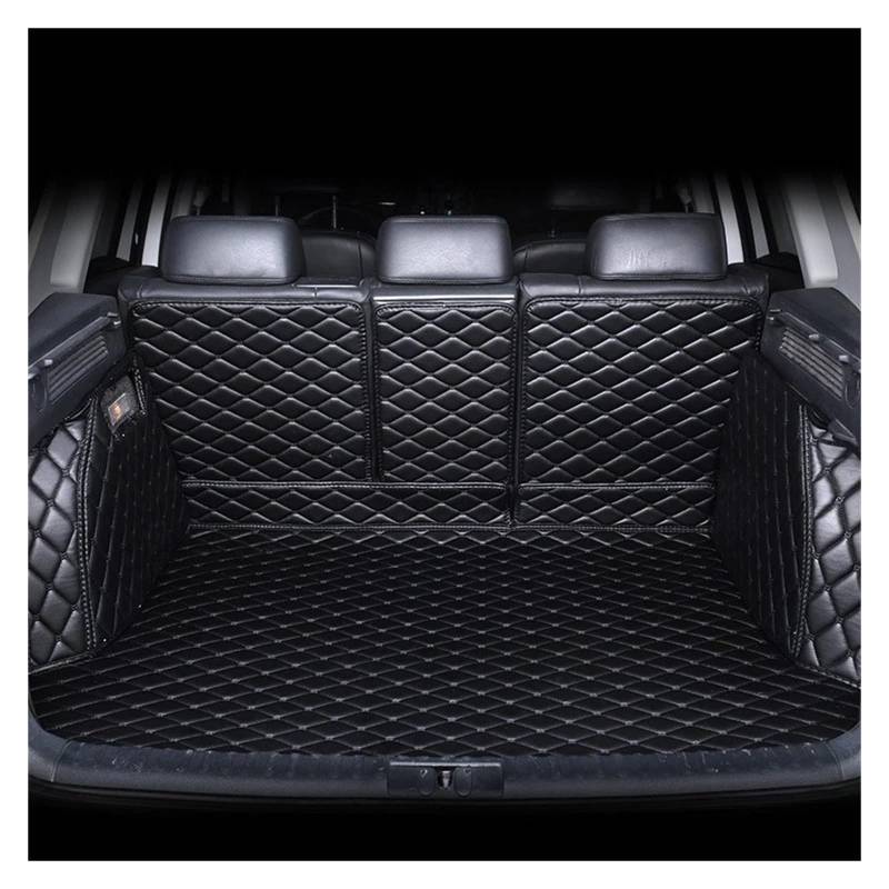 Auto Kofferraummatte Für Land Für Rover Für Discovery Für Range Für Rover Für Evoque LR2 Für Freelander 2 Kofferraum Matte Custom Leder Innen Zubehör Cargo Teppich(Black) von KVKQMLFEAW