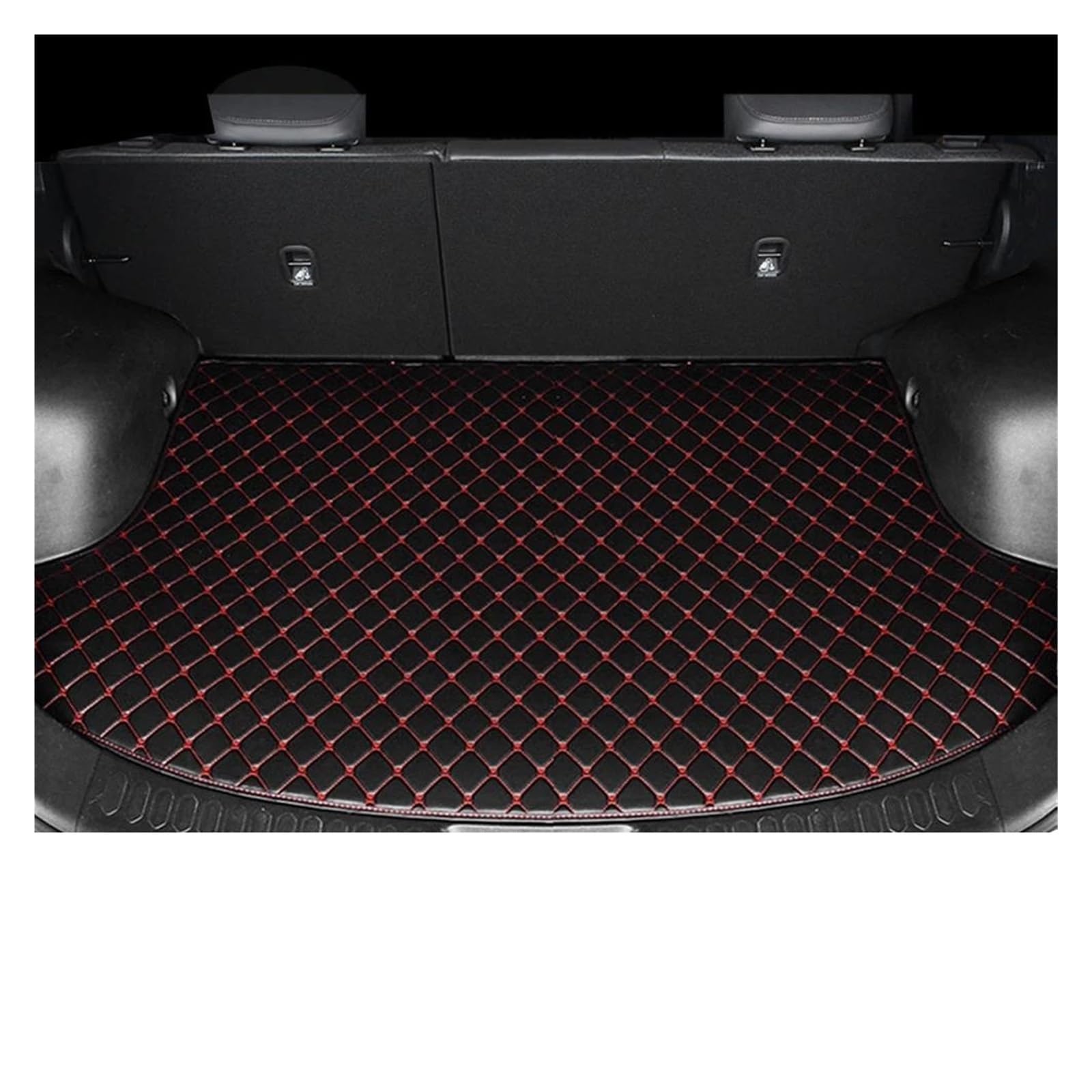 Kofferraum Innenmatte Für D&acia Für D&uster 2013 2014 2015 2016 2017 2018 2019 Auto Stamm Matten Auto Custom Cargo Liners Zubehör Kofferraum Wanne(Black Red) von KVKQMLFEAW