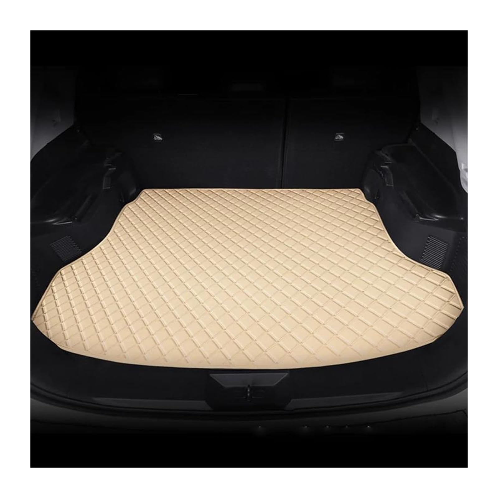 Kofferraum Innenmatte Für M&azda Für CX-5 2012 Auto Künstliche Leder Stamm Matte Hinten Trunk Cargo Schutz Matte Auto Innen Zubehör Kofferraum Wanne(Beige) von KVKQMLFEAW