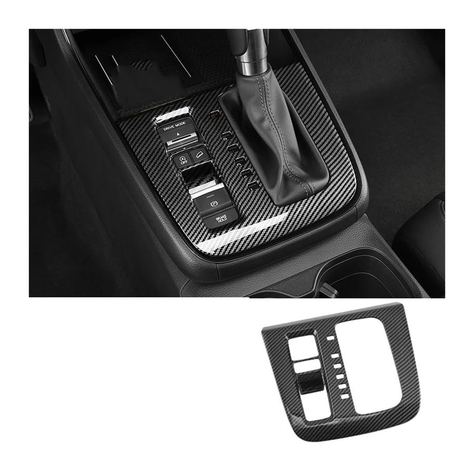 Mittelkonsole Interieur Auto Getriebe Shift Box Panel Abdeckung Fall Trim Rahmen Aufkleber Für C&RV Für CR-V 6th Für G&en Für H&ybrid 2023 2024 2025 Lenkrad Rahmen Dekorative(A-1 Carbon Fiber) von KVKQMLFEAW