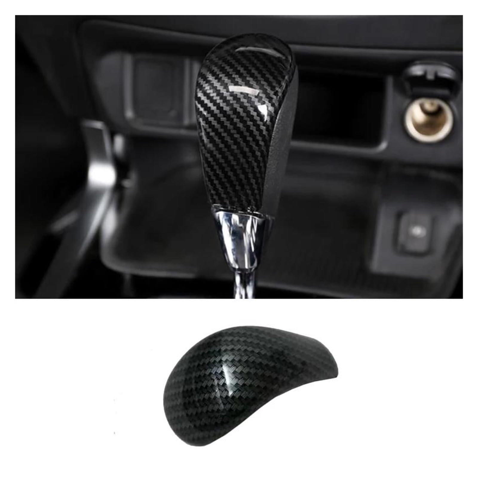 Mittelkonsole Interieur Auto Schaltknauf Rahmen Panel Abdeckung Trim Aufkleber Carbon Faser Zubehör Für N&avara Für ST NP300 2018 2019 2017 Lenkrad Rahmen Dekorative(Gear knob Cover) von KVKQMLFEAW