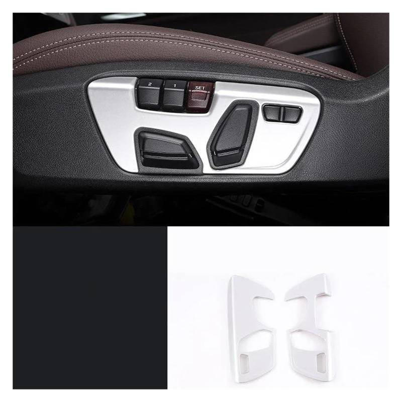 Mittelkonsole Interieur Auto Sitz Einstellung Schalter Knopf Trim Abdeckungen Panel Innen Moulding Für X2 Für X1 F48 F39 2022 2020 2018 2019 2021 2016 2017 Lenkrad Rahmen Dekorative(A Silver) von KVKQMLFEAW