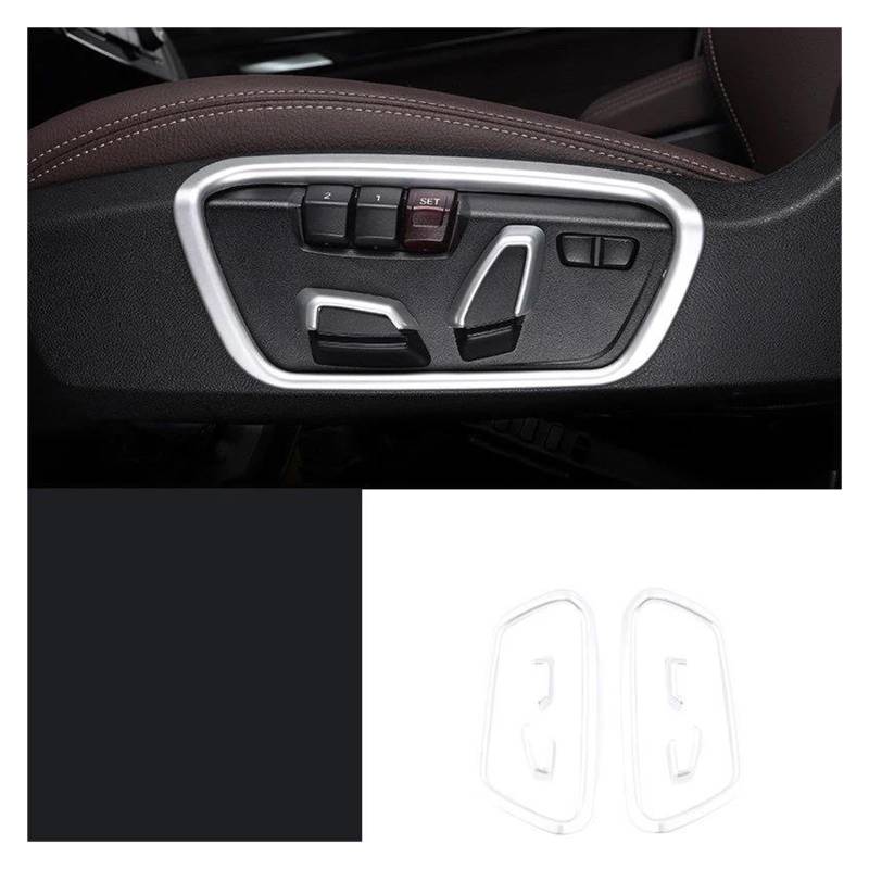 Mittelkonsole Interieur Auto Sitz Einstellung Schalter Knopf Trim Abdeckungen Panel Innen Moulding Für X2 Für X1 F48 F39 2022 2020 2018 2019 2021 2016 2017 Lenkrad Rahmen Dekorative(B Silver) von KVKQMLFEAW