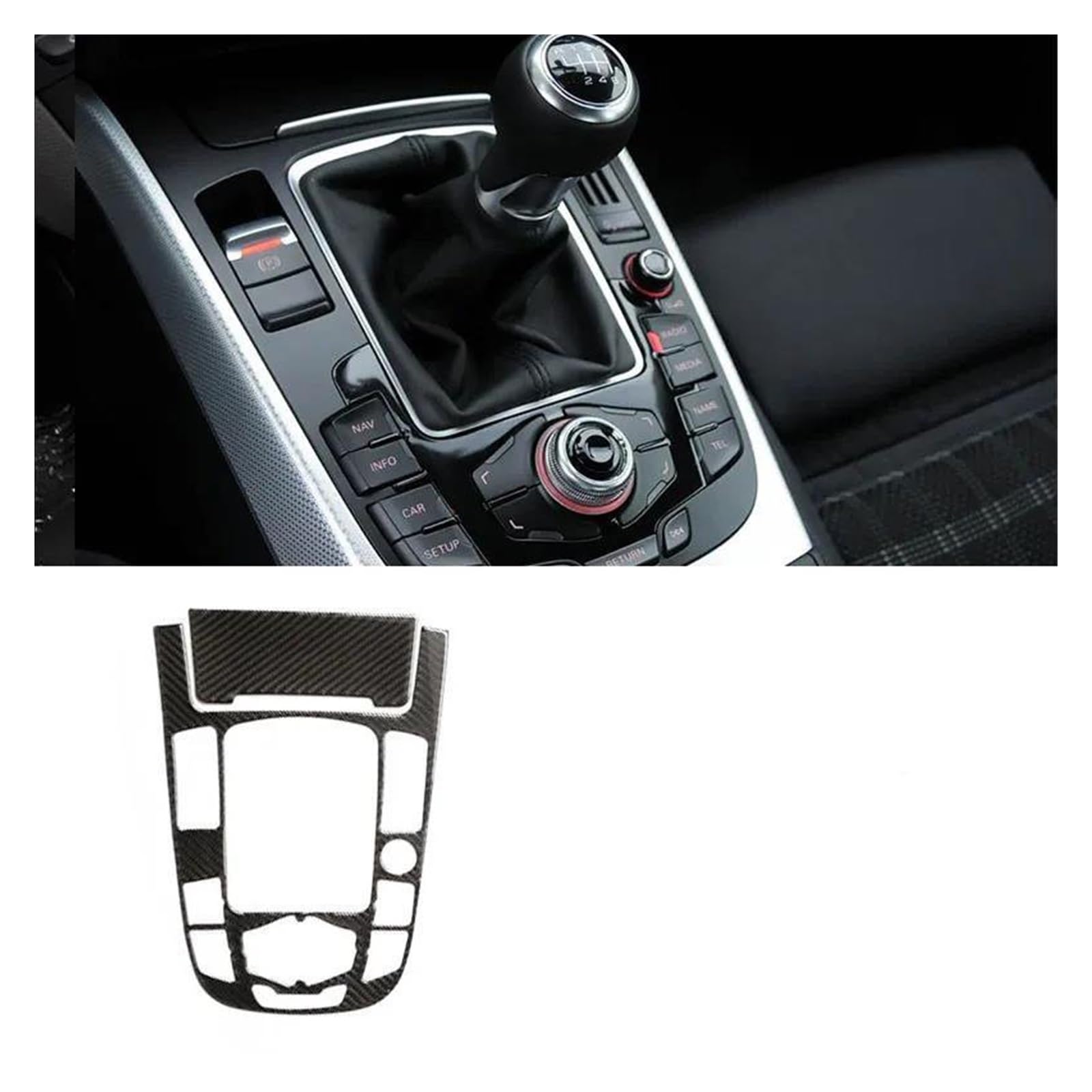 Mittelkonsole Interieur Für A4L Für A5 2009 2010 2011 2012 2013 2014 2015 2016 Für Q5 2010 2011 2012 2013 2014 2015 2016 2017 2018 Mittelkonsole Schalthebelabdeckung Lenkrad Rahmen Dekorative(H) von KVKQMLFEAW