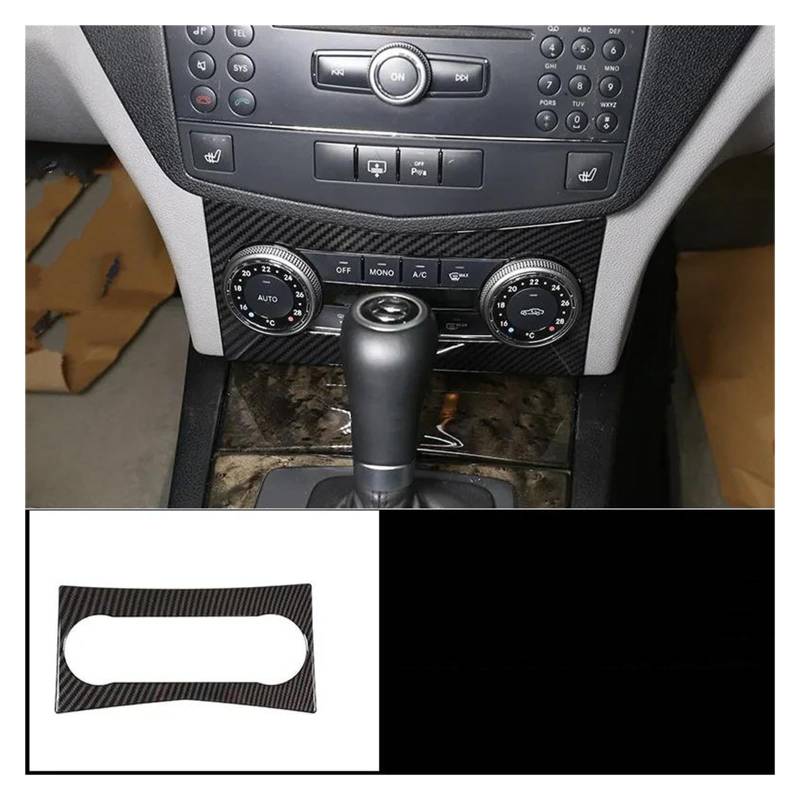 Mittelkonsole Interieur Für C Klasse C180 C200 W204 2009 2010 2011 2012 2013 2007 2008 Auto Abdeckung Trim Rahmen Trim Innen Aufkleber Carbon Faser Lenkrad Rahmen Dekorative(10) von KVKQMLFEAW