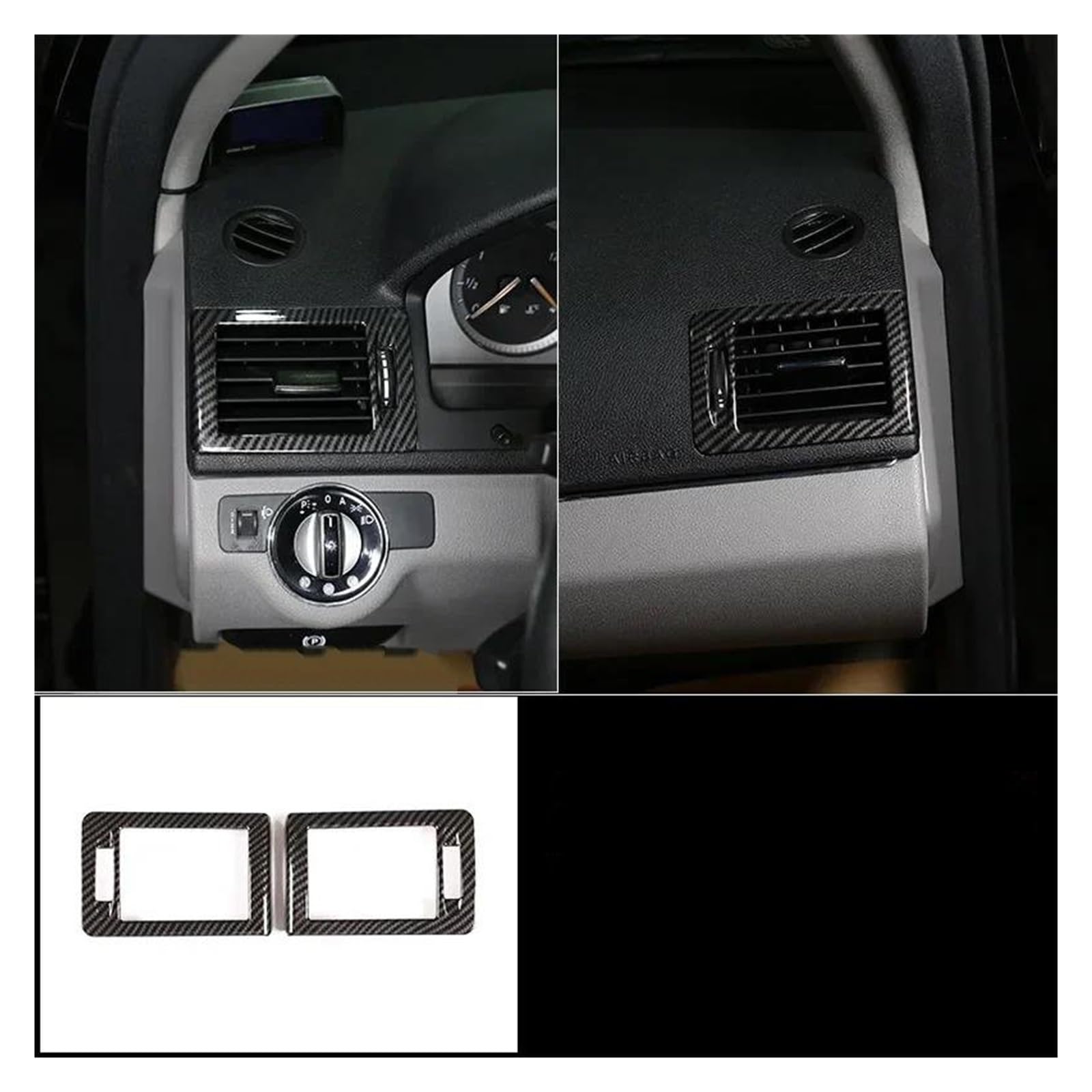 Mittelkonsole Interieur Für C Klasse C180 C200 W204 2009 2010 2011 2012 2013 2007 2008 Auto Abdeckung Trim Rahmen Trim Innen Aufkleber Carbon Faser Lenkrad Rahmen Dekorative(11) von KVKQMLFEAW