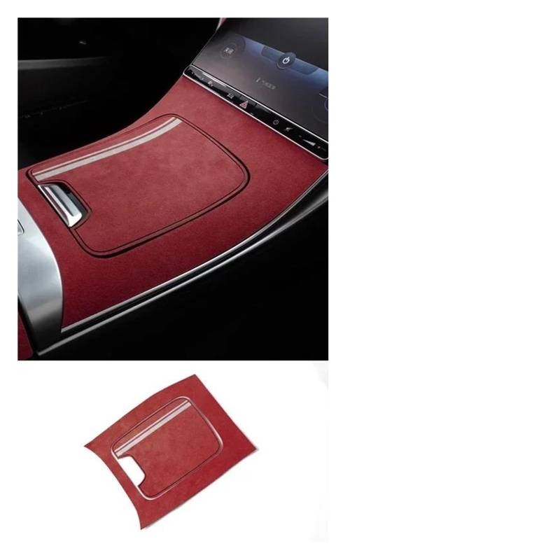 Mittelkonsole Interieur Für C Klasse W206 C200 C220 C260 C300 C180 2022 2023 + Auto Center Konsole Panel Trim Aufkleber Innen Zubehör Lenkrad Rahmen Dekorative(2916 Red) von KVKQMLFEAW