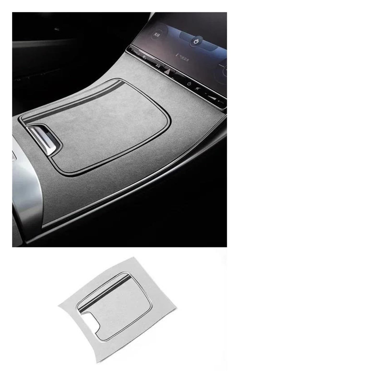 Mittelkonsole Interieur Für C Klasse W206 C200 C220 C260 C300 C180 2022 2023 + Auto Center Konsole Panel Trim Aufkleber Innen Zubehör Lenkrad Rahmen Dekorative(4978 Gray) von KVKQMLFEAW