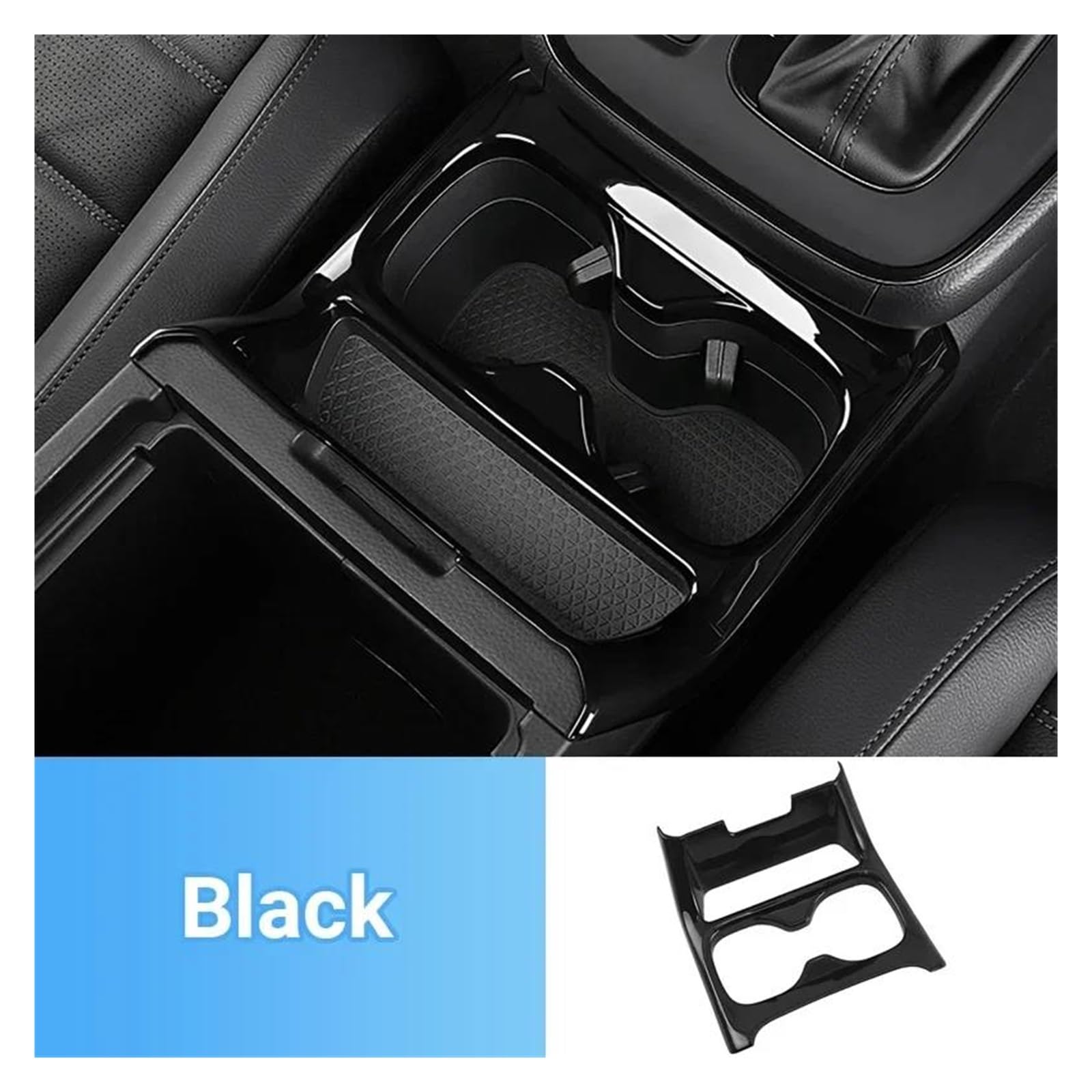 Mittelkonsole Interieur Für CR-V Für C&RV 6th Für G&en 2023 2024 2025 Auto Wasser Tasse Halter Abdeckung Vordere Reihe Rahmen Panel Trim Aufkleber Zubehör Lenkrad Rahmen Dekorative(Black) von KVKQMLFEAW