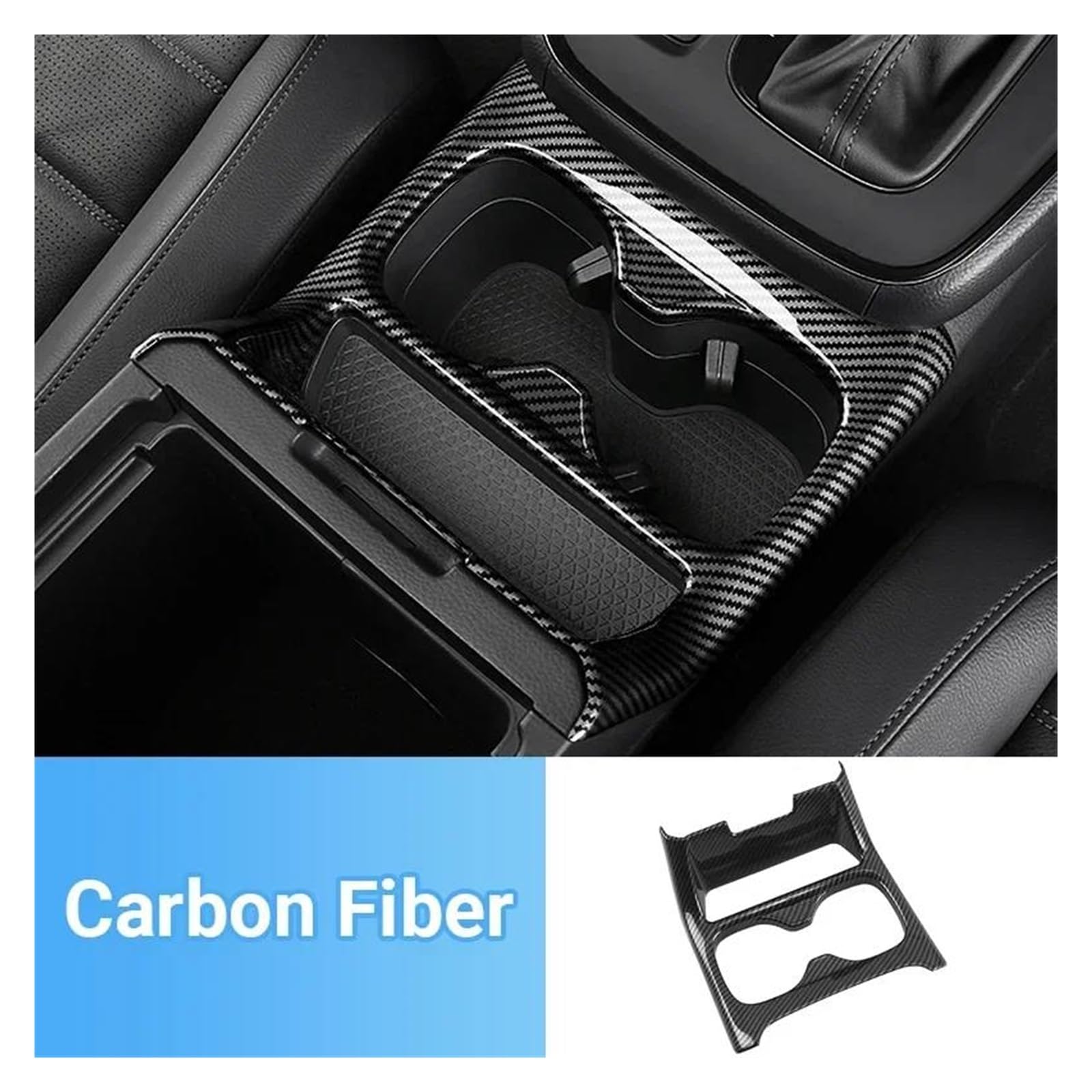 Mittelkonsole Interieur Für CR-V Für C&RV 6th Für G&en 2023 2024 2025 Auto Wasser Tasse Halter Abdeckung Vordere Reihe Rahmen Panel Trim Aufkleber Zubehör Lenkrad Rahmen Dekorative(Carbon Fiber) von KVKQMLFEAW