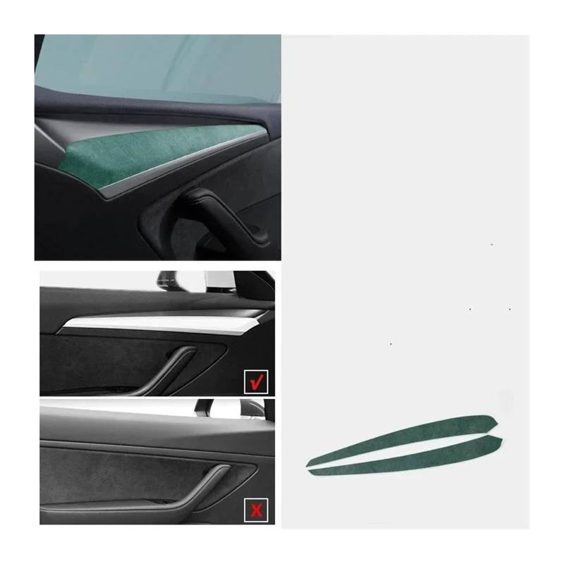 Mittelkonsole Interieur Für T&esla Für Modell 3 Für Y 2019 2020 2021 2022 2023 Auto Dashboard Panel Trim Streifen Aufkleber Innen Zubehör Lenkrad Rahmen Dekorative(9073 Green Door) von KVKQMLFEAW