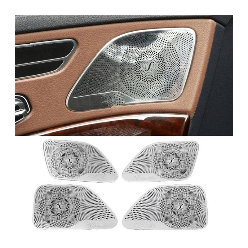 Mittelkonsole Trim Auto Audio Lautsprecher Abdeckung Tor Tür Lautsprecher Pad Trim Rahmen Aufkleber Für S Für Klasse S350 W222 S320 2020 2021 2019 Mittelkonsole Frame(Sliver1) von KVKQMLFEAW