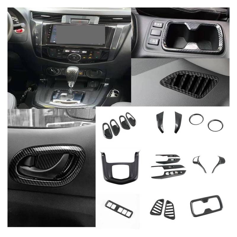 Mittelkonsole Trim Auto Fenster Schalter Abdeckung Trim AC Outlet Wasser Tasse Halter Rahmen Innen Für N&avara Für ST NP300 2018 2019 2014 2016 2017 2015 Mittelkonsole Frame(Steering Wheel Cover2) von KVKQMLFEAW