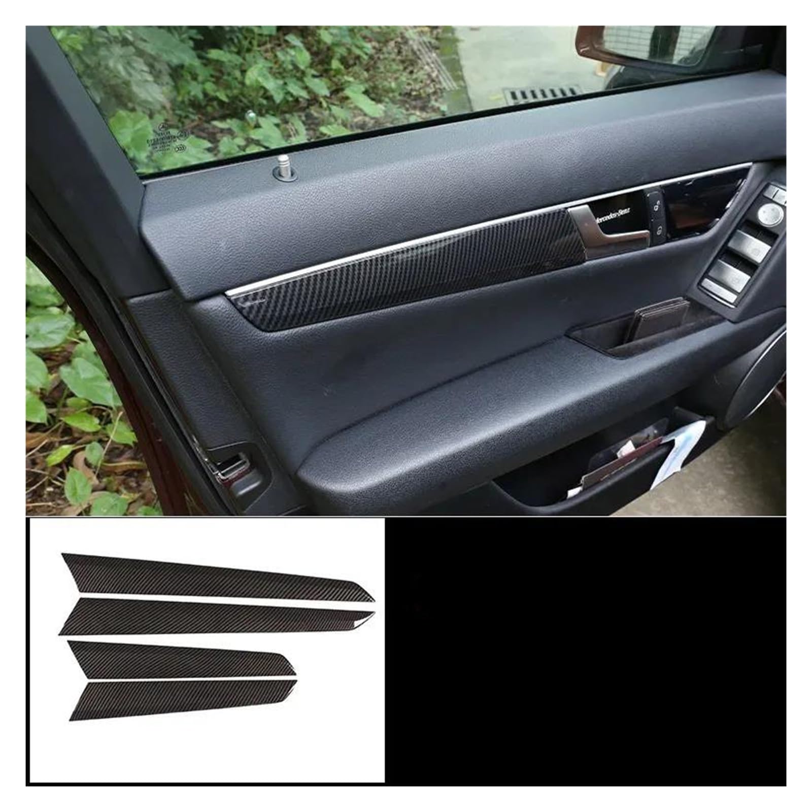 Mittelkonsole Trim Für C Klasse W204 C180 C200 2007 2008 2009 2010 2011 2012 2013 Auto Innen Dekoration Trim Aufkleber Carbon Faser Mittelkonsole Frame(6) von KVKQMLFEAW