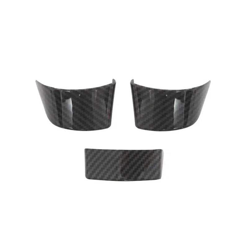 Mittelkonsole Trim Für Golf 5 MK5 Für Passat B6 Für Jetta Für Tiguan 2007 2008 2009 2010 2011 Auto Lenkrad Dekorative Patch Abdeckung Aufkleber ABS Mittelkonsole Frame(3Pcs Carbon Fiber) von KVKQMLFEAW