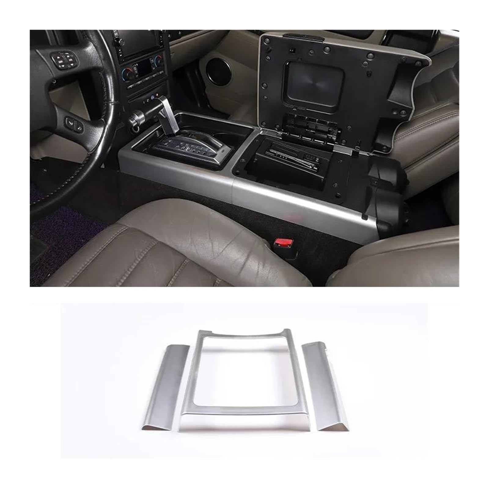 Mittelkonsole Trim Für Hummer H2 2003 2004 2005 2006 2007 Auto Seite Klimaanlage Rahmen Dashboard Dekorative Aufkleber Innen ABS Silber Zubehör Mittelkonsole Frame(Style C Silver) von KVKQMLFEAW