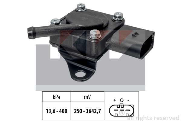 Sensor, Abgasdruck KW 493 319 von KW