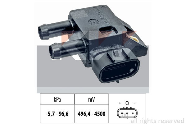 Sensor, Abgasdruck KW 493 333 von KW