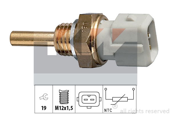 Sensor, Kühlmitteltemperatur KW 530 127 von KW