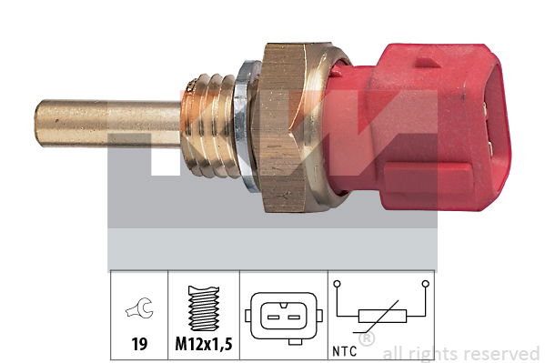 Sensor, Kühlmitteltemperatur KW 530 155 von KW