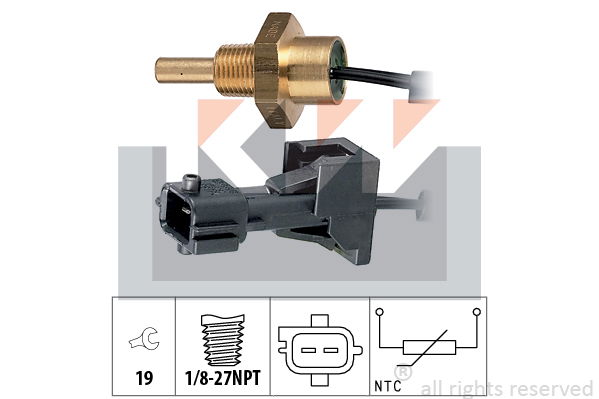 Sensor, Kühlmitteltemperatur KW 530 253 von KW