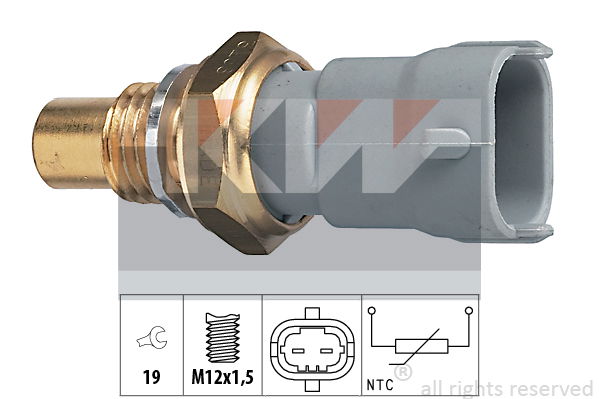 Sensor, Kühlmitteltemperatur KW 530 268 von KW