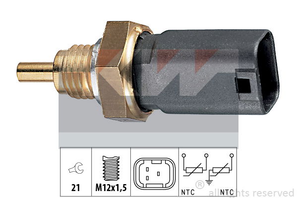 Sensor, Kühlmitteltemperatur KW 530 273 von KW