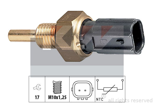 Sensor, Kühlmitteltemperatur KW 530 299 von KW