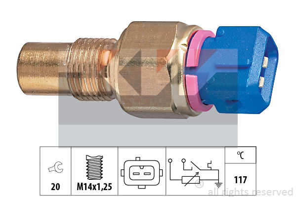 Sensor, Kühlmitteltemperatur KW 530 553 von KW