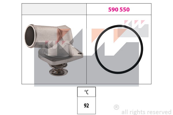 Thermostat, Kühlmittel KW 580 194 von KW